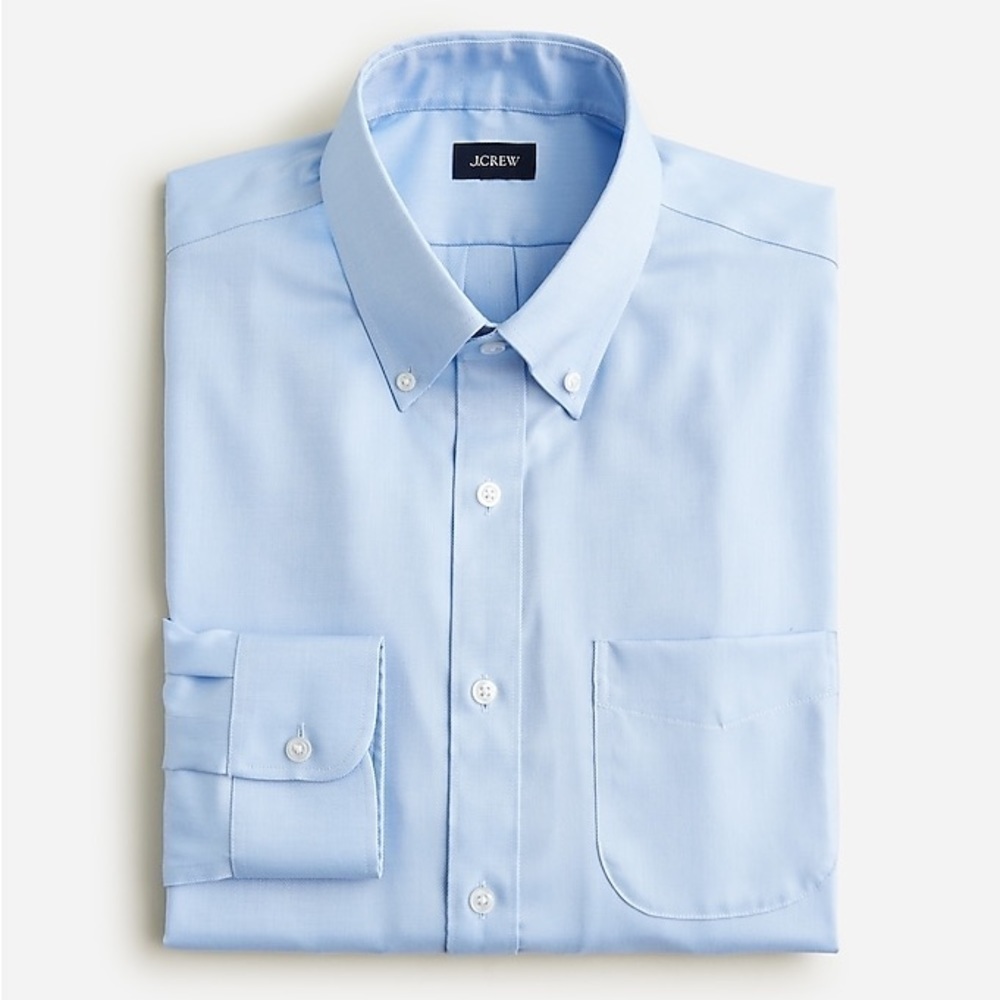 J Crew Bowery wrinkle-free dress shirt with point collar BV481